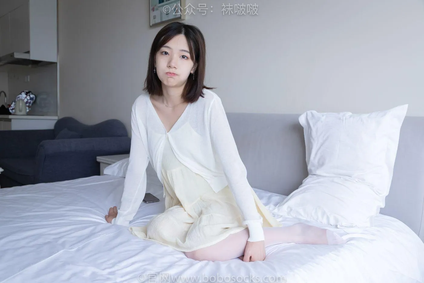 [BoBoSocks袜啵啵]NO.005 小甜豆-帆布鞋、薄白丝 [133P]插图4